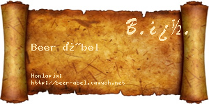 Beer Ábel névjegykártya