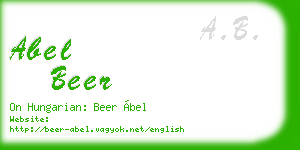 abel beer business card
