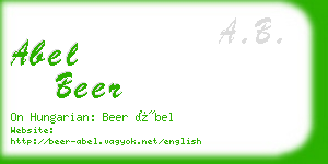 abel beer business card